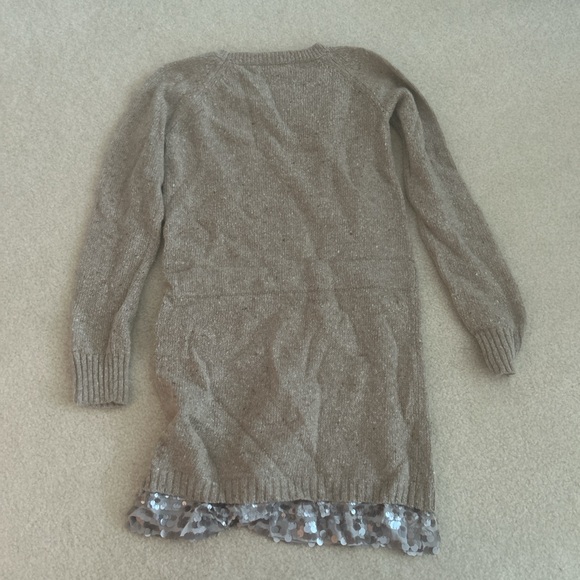 J Crew Crewcuts girls oatmeal sweater dress with sequins size 14 - Picture 4 of 4